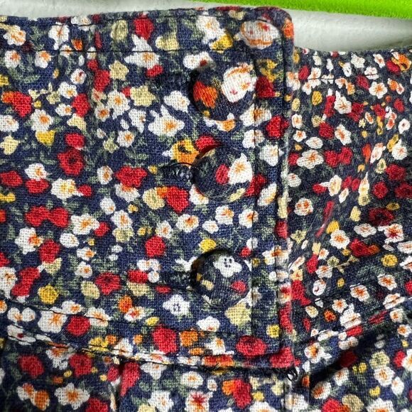 Peaches n Cream Bohemian Floral Print Mini Skirt Front buttons Size S/P - Picture 4 of 15